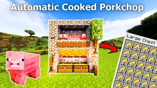 100% OPTIFINE AUTOMATIC Pig Porkchop farm Minecraft 1.20! (Bedrock | Java)