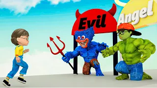 Evil vs Angel~! Tani Run Challenge - Scary Teacher 3D Nick & Tani Cartoon Ep.29 | Kjra Toons