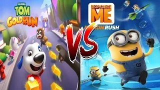 Talking Tom Gold Run vs Despicable Me 2 Minion Rush Gameplay  ios/android.