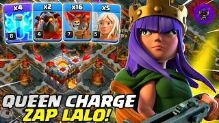 SENI YANG SEBENARNYA! QUEEN CHARGE ZAP LALO (LAVALOON) - STRATEGI PUSH/WAR TH 11 | COC INDONESIA