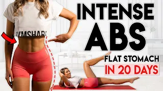 INTENSE ABS FAT BURN in 20 Days (flat stomach) | 5 min Home Workout