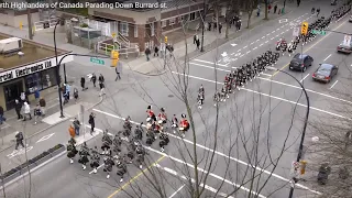 The Seaforth Highlanders of Canada Parading Down Burrard st.