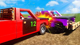 Lego Demolition Derby Survival! - Brick Rigs Multiplayer Gameplay