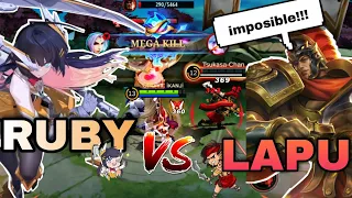 NEW BUILD 2023 FOR RUBY TO COUNTER LAPU AT EXP LANE | RUBY GAMEPLAY | ikanji | MOBILE LEGENDS