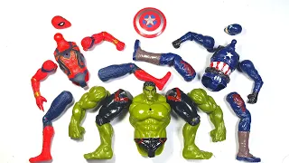 Merakit Spider-Man VS Captain America VS Hulk Buster ~ Marvel Avengers Toys