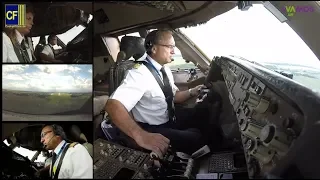 Im 747 Jumbo Cockpit nach Rostock: Kapitän Victoriano fliegt seinen Riesenvogel - Cockpitfilme.de