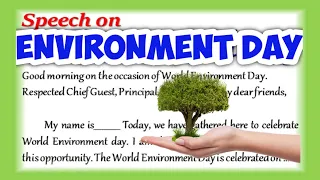 Speech on Environment day in English 2022 world Environment day speech in English June 5 speech