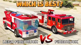 GTA 5 ONLINE : LEGO FIRETRUCK VS FIRETRUCK! (WHICH IS BEST?)