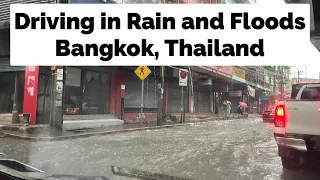 13 September 2022 | Driving in Heavy Rain and Flood Today (Bangkok, Thailand)