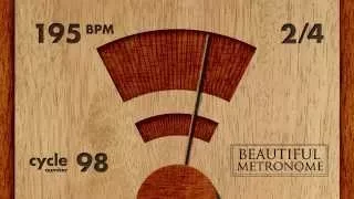 195 BPM 2/4 Wood Metronome HD