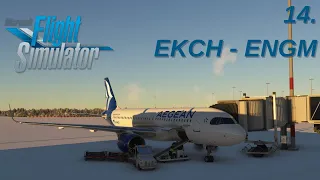 MSFS | European Tour Leg 14 | Copenhagen - Oslo | Aegean Airlines | A320neo