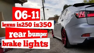 lexus is250 rear bumper removal + rear bumper tail lights