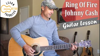 Ring Of Fire - Johnny Cash - Guitar Lesson | Tutorial