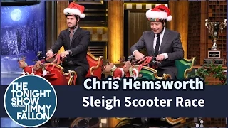 Sleigh Scooter Race with Chris Hemsworth