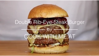 Double Rib Eye Steak Burger - Grilled on the Napoleon TravelQ PRO - COOK WITH ME.AT