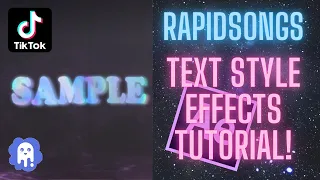 Rapidsongs Text style Tutorial l After Effects l Full tutorial