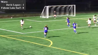 NEW SOCCER STARS GOAL HIGHLIGHTS Davis Legacy 04 Girls Red ECNL vs Folsom Lake Surf Premier 04G