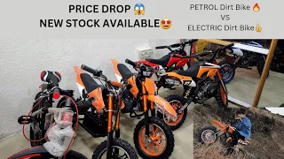 petrol and electric mini dirtbike for kids.