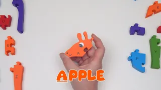 Toddler ABC Learning Video with Giraffe Puzzle!