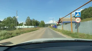 Driving from Asha to Minyar. Chelyabinsk Region. Southern Urals. Russia