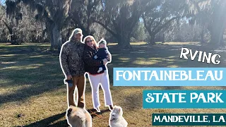 🌲 🚐  FONTAINEBLEAU STATE PARK: exploring MANDEVILLE, LA in a ❄❄ storm!!