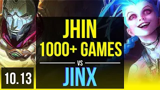 JHIN & Blitzcrank vs JINX & Senna (ADC) | 1000+ games, Triple Kill, KDA 12/3/7 | KR Diamond | v10.13