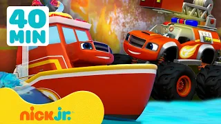 Blaze e le Mega Macchine | Salvataggi con camion dei pompieri e ambulanza! 🚑 | 40 minuti | Nick Jr.