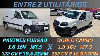 ENTRE 2 CARROS - PEUGEOT PARTNER X FIAT DOBLO - BOM CONSUMO E ESPAÇO, PREÇO RAZOÁVEL, SÓ O BASÍCO