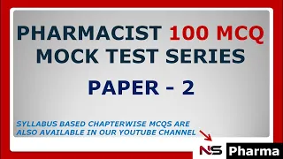 PHARMACY| 100 MCQ MOCK TEST SERIES- PAPER 2