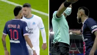 Neymar punches Marseille defender for racism RED CARD!!!