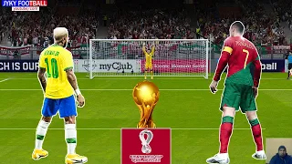 PES 2021 Portugal vs Brazil FINAL - Penalty Shootout World Cup 2022 - Ronaldo vs Neymar - Gameplay