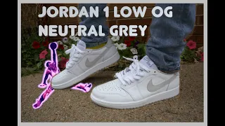 Jordan 1 Low OG Neutral Grey ON FEET Review.  Quality A1
