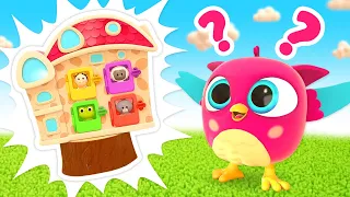 Os animais de brinquedo do Hophop, a coruja! Desenho animado infantil.Desenhos animados em português