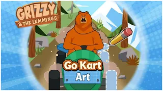 Grizzy and The Lemmings Go Kart Art: Gameplay Walkthrough Part 3 || Grizzy and the Lemmings Games