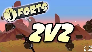 Forts Multiplayer 2v2 Gameplay ► CANNON SHOTGUN!