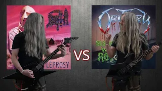 Death "Leprosy" VS Obituary "Slowly We Rot" (Death Metal Guitar Riffs Battle)