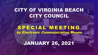 City Council Special Meeting - 01/26/2021