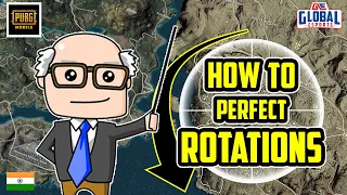 PUBG Mobile Rotations Tutorial ( Hindi ) Golden Rules #RankToPro