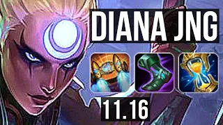 DIANA vs VOLIBEAR (JUNGLE) | 11/2/21, Rank 7 Diana, Godlike, Rank 24 | KR Challenger | v11.16