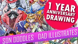 Drawing with my kids - 1 YEAR ANNIVERSARY WATERCOLOR [FULL VERSION]