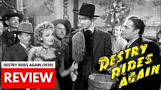 Destry Rides Again (1939) CLASSIC FILM REVIEW | Western Movie | James Stewart | Marlene Dietrich