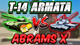 T-14 ARMATA Vs. ABRAMS X in War Tycoon!