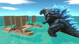 Which ship will be destroyed by Godzilla Earth - Animal Revolt Battle Simulator