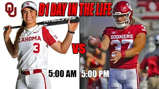 D1 ATHLETE DAY IN THE LIFE: FOOTBALL VS SOFTBALL (OKLAHOMA)