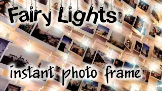 HANDMADE polaroid photo wall fairy lights frame