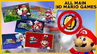 All Main 3D Mario Games WITHOUT A COIN Compilation!