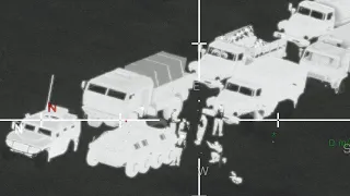 AC-130 Spectre Gunship Hellfire Annihilating Enemy Logistics Convoy