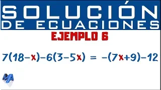Solucionar ecuaciones lineales | Ejemplo 6