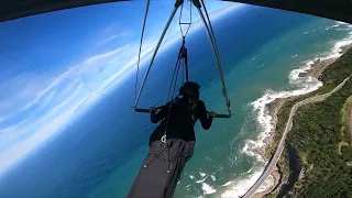 HANG GLIDING , FORGOT TO BUCKLE UP