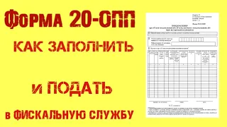 Как заполнить и подать форму № 20-ОПП в налоговую